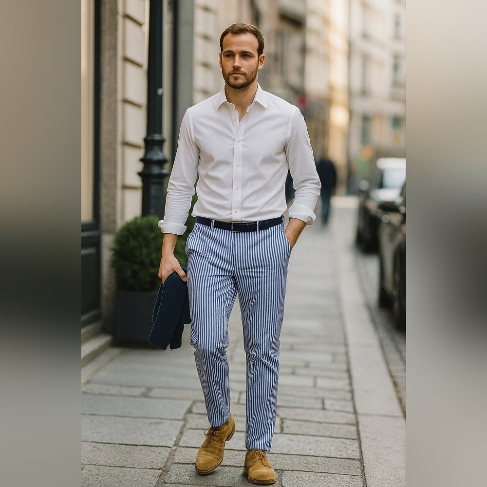 J.Crew Ludlow slim cotton Striped Suit Pants